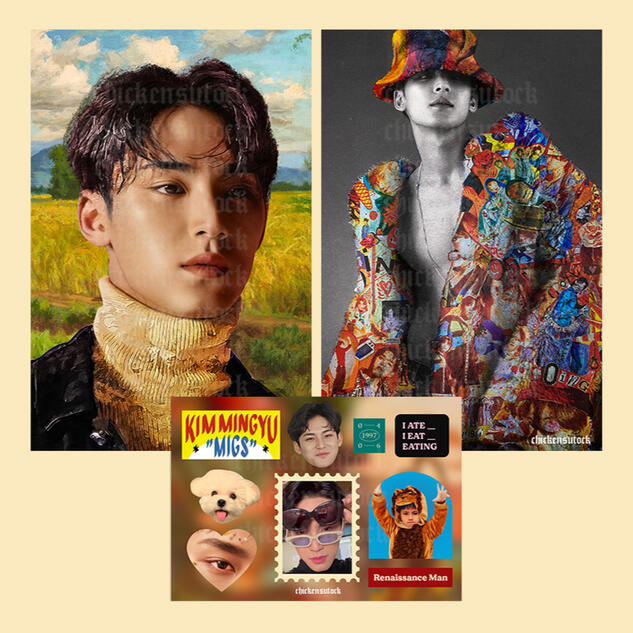 Mingyu Set (4x6 Prints and A7 Waterproof Sticker Sheet)